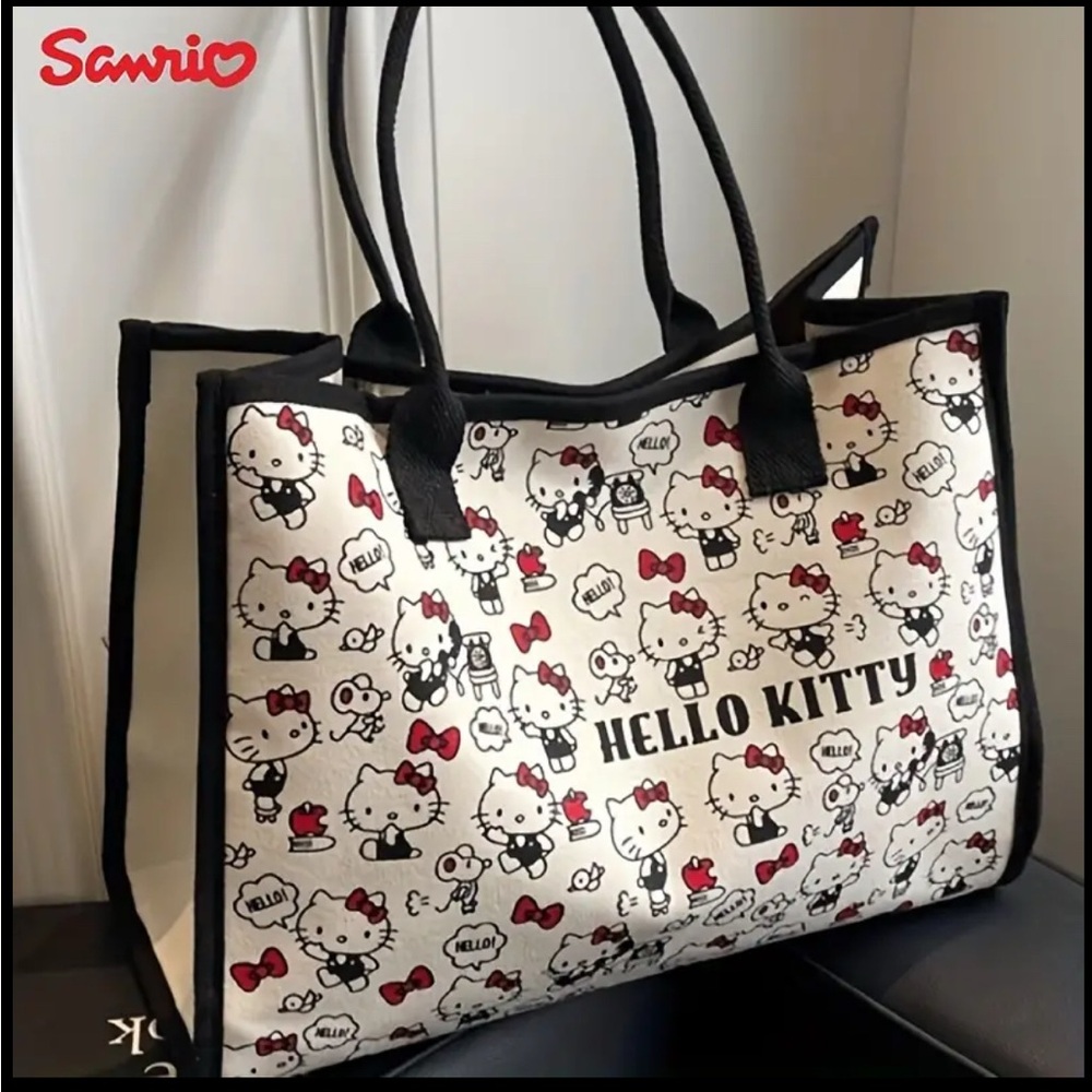 Hello Kitty Black and White Tote Bag